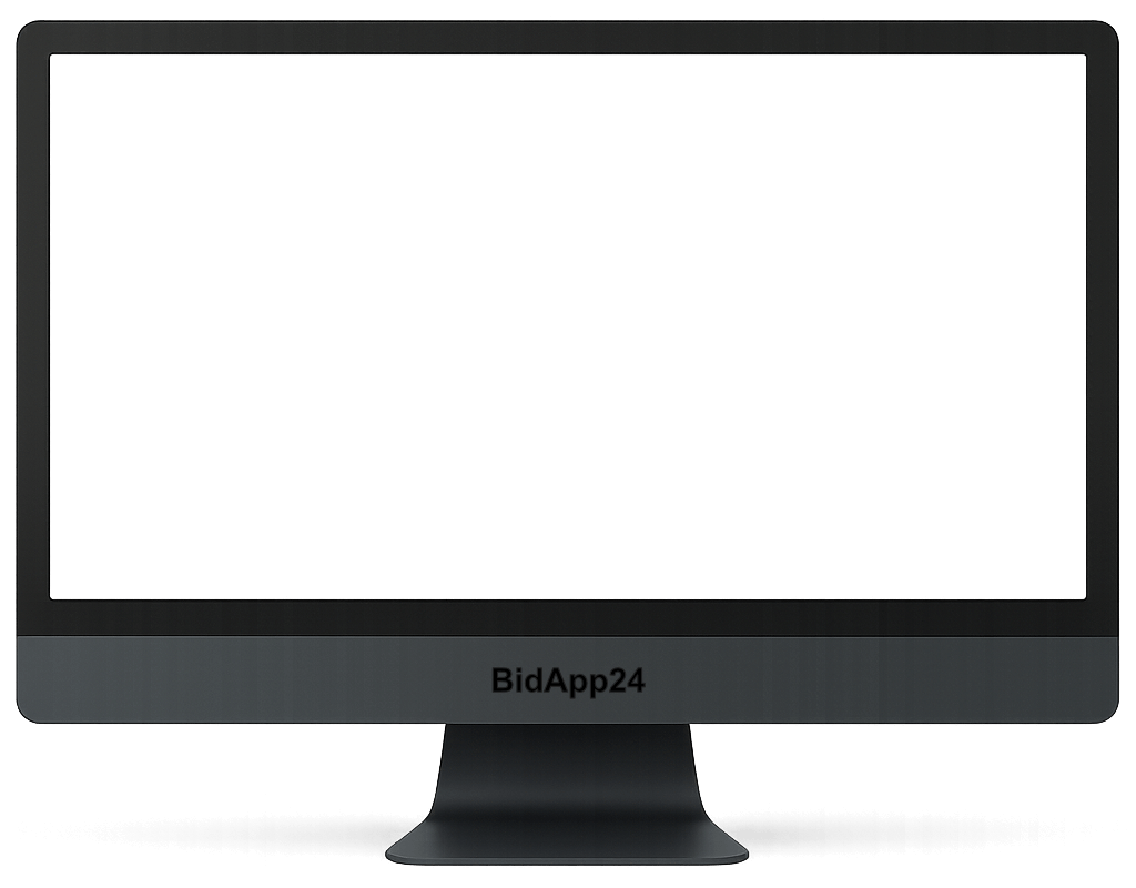 Мокап монитора с приложением BidApp24